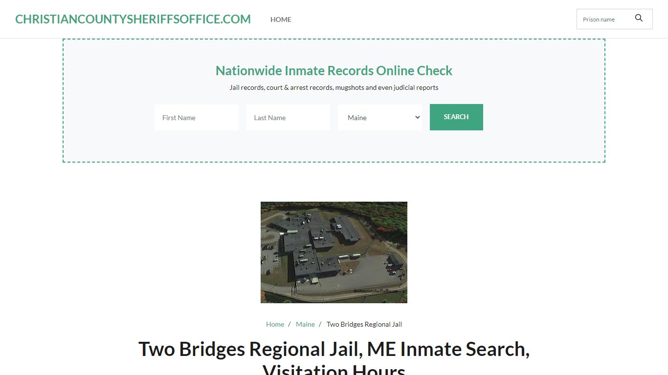 Two Bridges Regional Jail, ME Inmate Search, Visitation Hours
