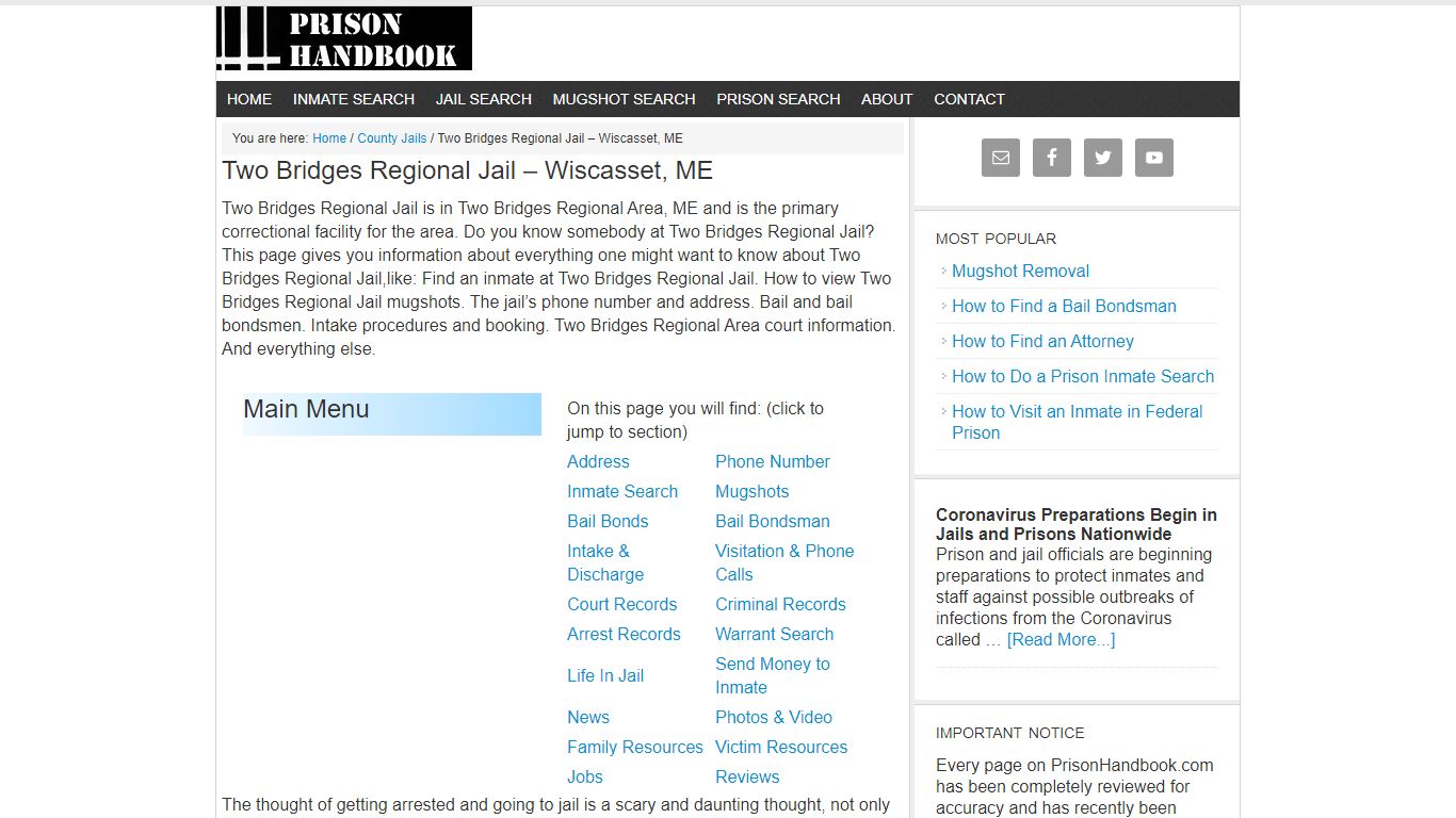 Two Bridges Regional Jail – Wiscasset, ME
